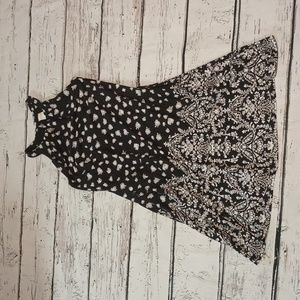 Soma Black White Abstract Print Halter Neck Dress S